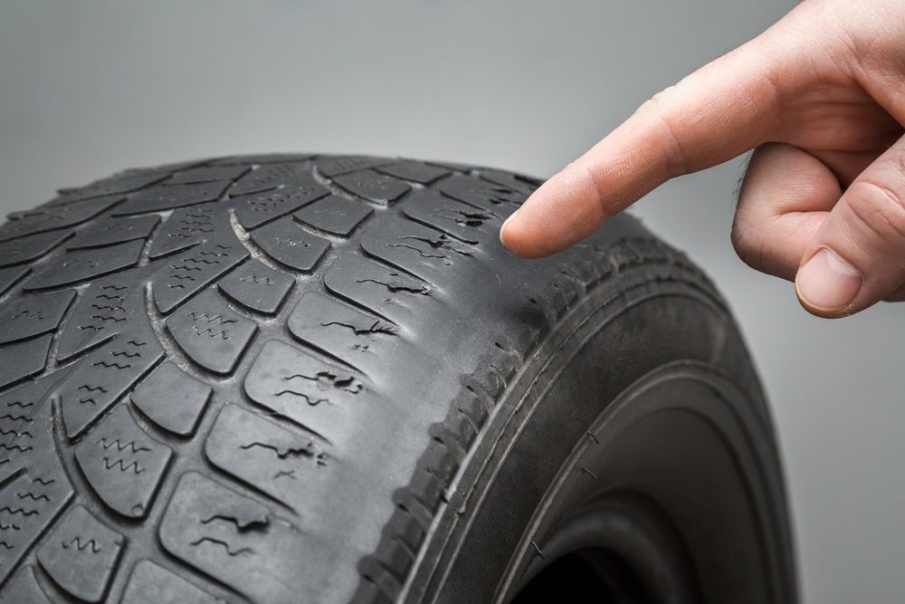 Examples of uneven tire wear patterns
