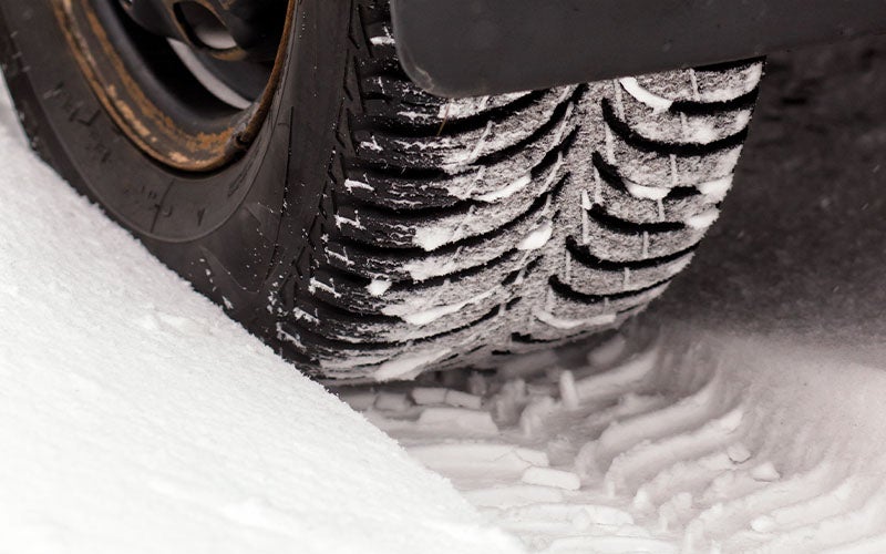 Mounted winter tires with Three-Peak Mountain Snowflake rating